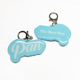 Baby Blue Love-Script Font - 2x Tags Dog Name Tags by Bashtags
