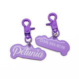 Metal colored trigger clips Dog Name Tags by Bashtags