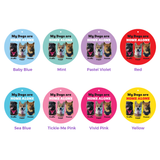 My Pet Is Home Alone Keychain Round - 2x Tags Dog Name Tags by Bashtags