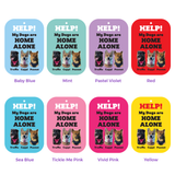 My Pet Is Home Alone Keychain Rectangular - 2x Tags Dog Name Tags by Bashtags
