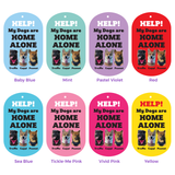 My Pet Is Home Alone Keychain Running Track - 2x Tags Dog Name Tags by Bashtags