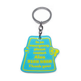 My Pet Is Home Alone Keychain 'Attention Please Loud Speaker' - 2x Tags Dog Name Tags by Bashtags