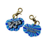 Ocean Float Retro-Script Font Pet ID Tag