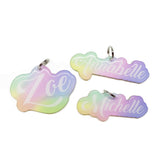 Pastel Rainbow Dog Name Tags by Bashtags