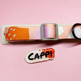 Puppy Gallery Peach Collar and Bashtag set