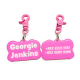 Metal colored trigger clips Dog Name Tags by Bashtags
