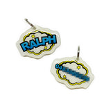 Blue Speech Bubble - 2x Tags Dog Name Tags by Bashtags