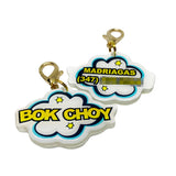Yellow Speech Bubble - 2x Tags Dog Name Tags by Bashtags
