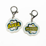 Yellow Speech Bubble - 2x Tags Dog Name Tags by Bashtags