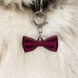 Burgundy Spots - 2x Tags Dog Name Tags by Bashtags