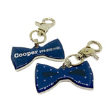 Navy Blue Spots - 2x Tags Dog Name Tags by Bashtags