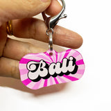 Strawberry Patch Frost Retro-Script Font Pet ID Tags