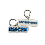 Blue Comic Font - 2x Tags Dog Name Tags by Bashtags