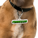 Green Comic Font - 2x Tags Dog Name Tags by Bashtags