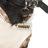 Orange Comic Font - 2x Tags Dog Name Tags by Bashtags