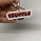 Red Comic Font - 2x Tags Dog Name Tags by Bashtags