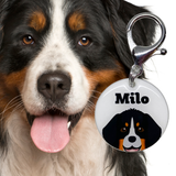 Bernese Mountain Dog - 2x Tags Dog Name Tags by Bashtags