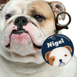 Bulldog - 2x Tags Dog Name Tags by Bashtags