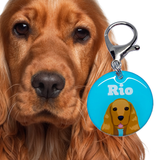 Cocker Spaniel - 2x Tags Dog Name Tags by Bashtags