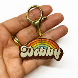 Coke Float Retro-Script Font Dog Name Tags by Bashtags
