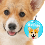 Welsh Corgi - 2x Tags Dog Name Tags by Bashtags