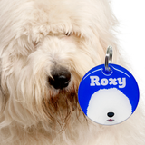 Old English Sheepdog - 2x Tags Dog Name Tags by Bashtags