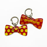 Ketchup & Mustard Polka - 2x Tags Dog Name Tags by Bashtags