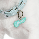 Mint Love-Script Font - 2x Tags Dog Name Tags by Bashtags