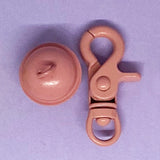 Metal colored trigger clip and bell sets Dog Name Tags by Bashtags