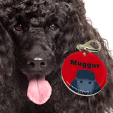 Poodle (Black) - 2x Tags Dog Name Tags by Bashtags