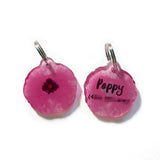 Pink Poppy Dog Name Tags by Bashtags