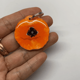 Orange Poppy - 2x Tags Dog Name Tags by Bashtags