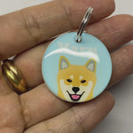 Shiba Inu (Tan) - 2x Tags Dog Name Tags by Bashtags