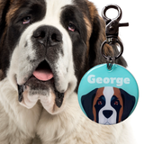 Saint Bernard - 2x Tags Dog Name Tags by Bashtags