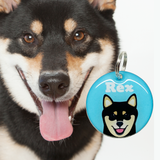 Shiba Inu (Black) Dog Name Tags by Bashtags