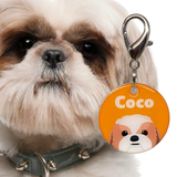 Shihtzu - 2x Tags Dog Name Tags by Bashtags