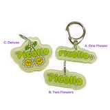 Spring Vibes Font Green Color Dog Name Tag by Bashtags