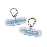Spring Vibes Font Blue Color Dog Name Tag by Bashtags