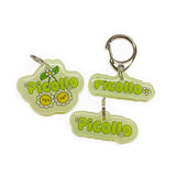 Spring Vibes Font Green Color Dog Name Tag by Bashtags