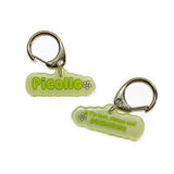 Spring Vibes Font Green Color Dog Name Tag by Bashtags