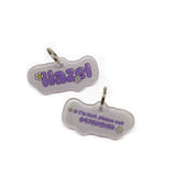 Spring Vibes Font Purple Color Dog Name Tag by Bashtags