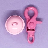 Metal colored trigger clip and bell sets Dog Name Tags by Bashtags
