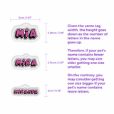 Blue Comic Font - 2x Tags Dog Name Tags by Bashtags