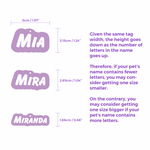 Tickle-Me Pink Goofy Font - 2x Tags Dog Name Tags by Bashtags