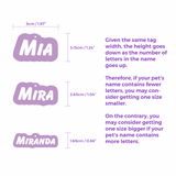 Pastel Pink Goofy Font - 2x Tags Dog Name Tags by Bashtags