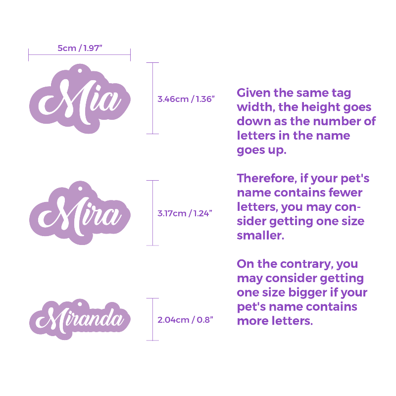 Tickle-Me Pink Love-Script Font - 2x Tags Dog Name Tags by Bashtags