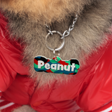 Camo Cherry Meadow Rock-Sugar Font - 2x Tags Dog Name Tags by Bashtags