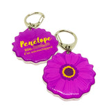 Royal Fuchsia Daisy - 2x Tags Dog Name Tags by Bashtags