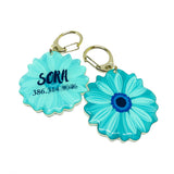 Verdigris Daisy Dog Name Tags by Bashtags