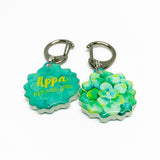 Glazed Porcelain Succulent Dog Name Tags by Bashtags